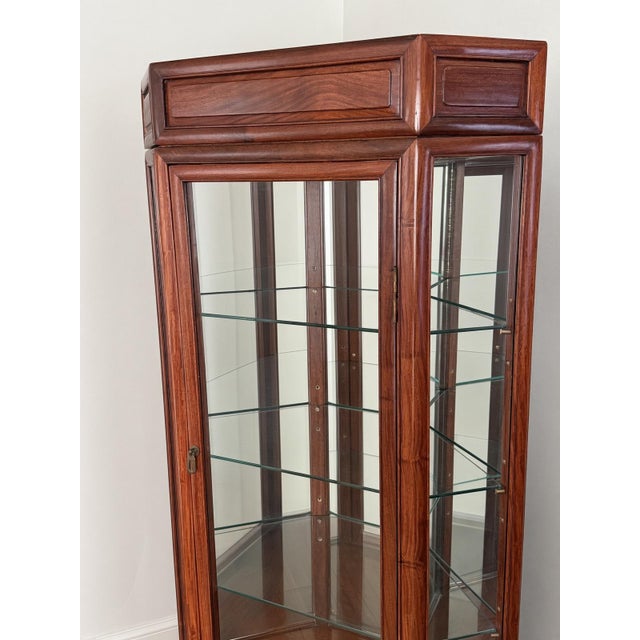 Midcentury Chinese Export Rosewood Cabinets, a Pair For Sale - Image 10 of 12