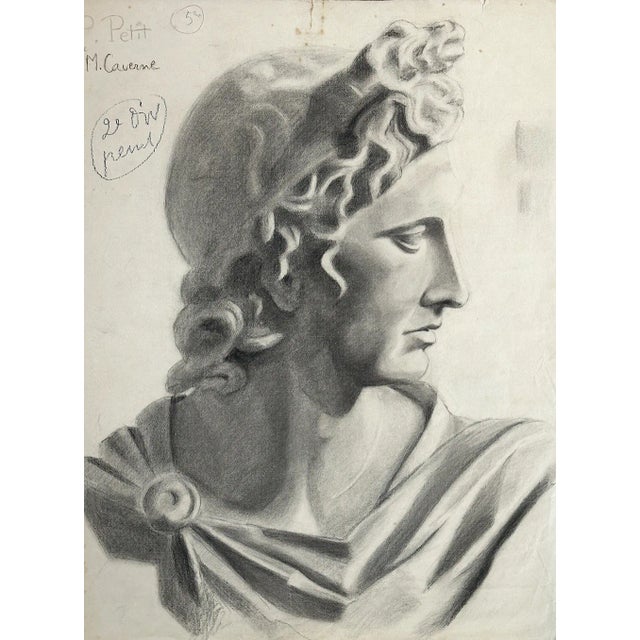 This exquisite classical academic drawing from the early 1900s features a beautifully proportioned and rendered...