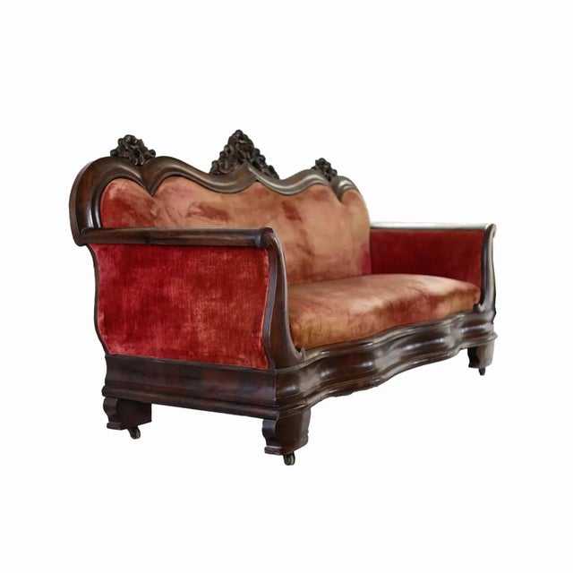 Sofa Antique Regency Mahogany Veneer For Sale In Providence - Image 6 of 9