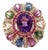 7.87 Carat Natural Amethyst Sapphire and Diamond Rose Gold Cocktail Ring, Size 7 For Sale