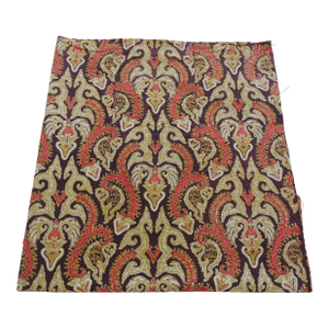 Vintage Brown and Red Sarong Batik Fabric Panel