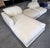 Montauk "Jill" Modular Sofa in Cream Off-White Velvet With Armless Chaise and Chair For Sale - Image 10 of 18