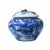 Ceramic Chinese Oriental Blue Off White Porcelain Round Container Urn For Sale - Image 7 of 7