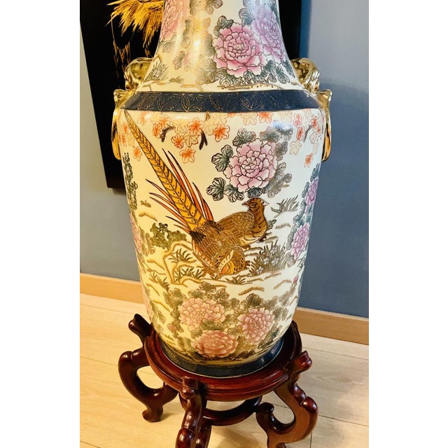 Vase with Gold Lion Ring by Chung Ah Porcelain Company, 1974 For Sale - Image 9 of 18