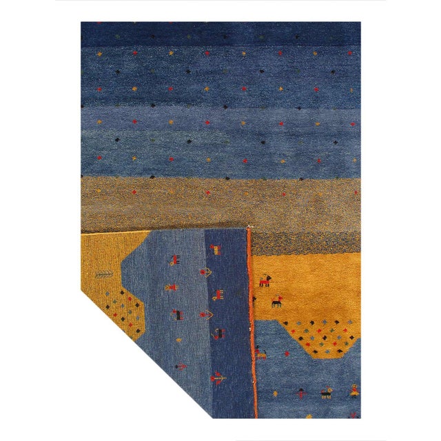 Traditional Pasargad DC Hand Knotted Gabbeh Rug For Sale - Image 3 of 4