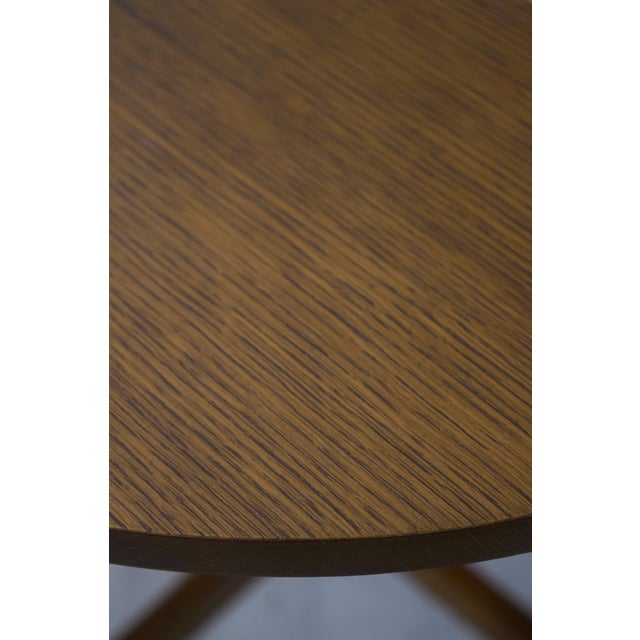 2000 - 2009 Pair Stickley Inlaid Mission Oak Round Lamp Tables For Sale - Image 5 of 13