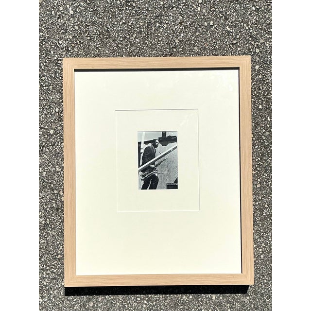 Late 20th Century Vintage MCM Original Tour a Photograph of John Coltrane For Sale - Image 5 of 12