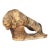 Late 20th Century Carved Alabaster Tiger Sculpture For Sale
