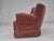 Wood Danish Curved 3-Seater Sofa in Salmon Pink Furniture Velour, 1960s For Sale - Image 7 of 18