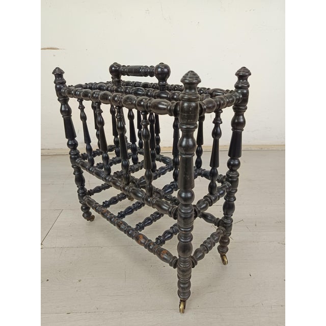 Black Napoleon III Magazine Rack For Sale - Image 8 of 12