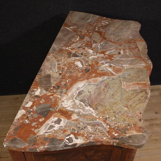 Stone 20th Century Louis XV French Inlaid Chest of Drawers, 1930 For Sale - Image 7 of 13
