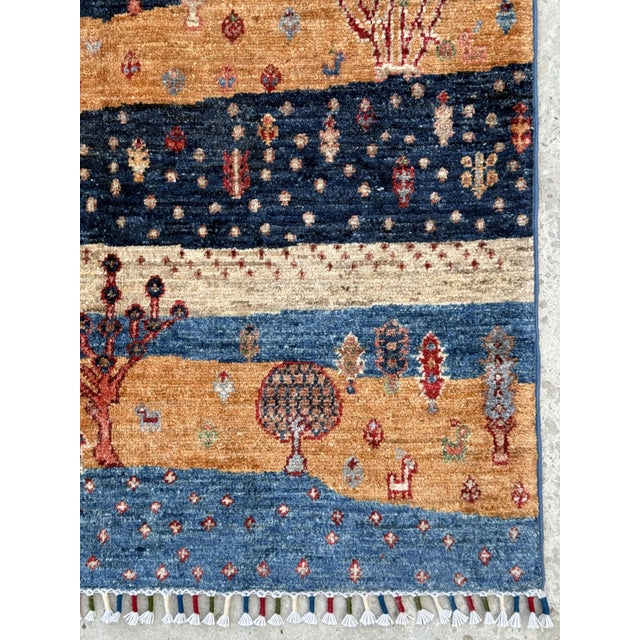 Green Persian Style Gabbeh Rug, 03'01 X 04'10 For Sale - Image 4 of 12