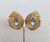 1950s Vintage 1950s Signed Napier Goldtone Faux-Aquamarine Clip Earrings-2 Pieces For Sale - Image 5 of 8