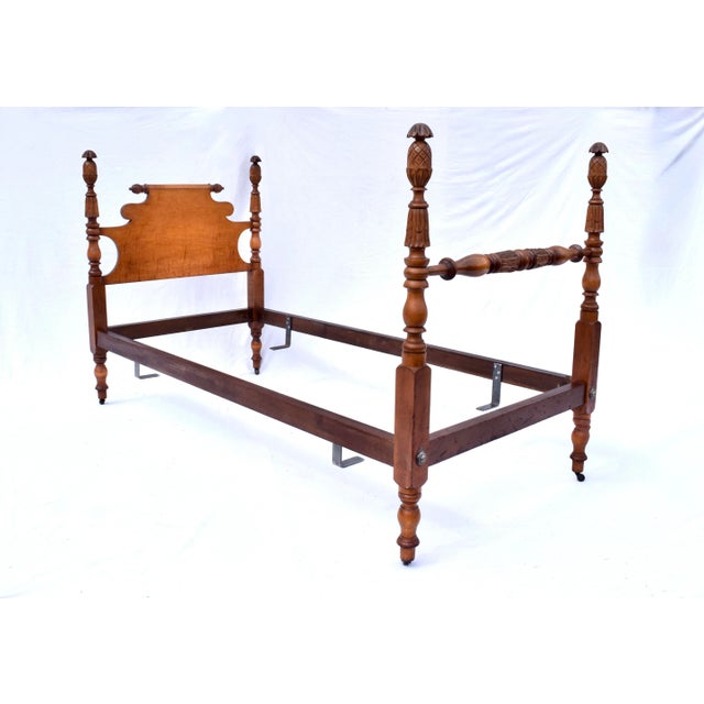Wood Antique American Federal Twin Beds, Circa 1910s For Sale - Image 7 of 13
