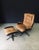Wood Set of Mid-Century Modern Leather Lounge Chair and Ottoman, Germany, 1960s For Sale - Image 7 of 18