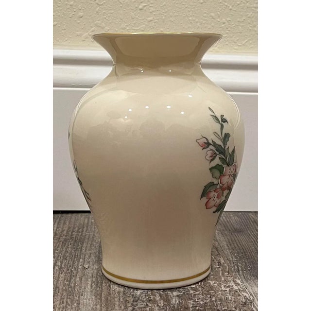 Lenox 1980s Lenox Serenade Floral Vase For Sale - Image 4 of 6
