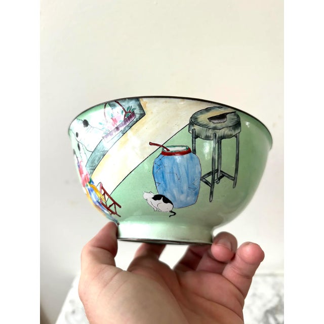 19th Century Chinese Enamel Canton Bowl For Sale - Image 4 of 5