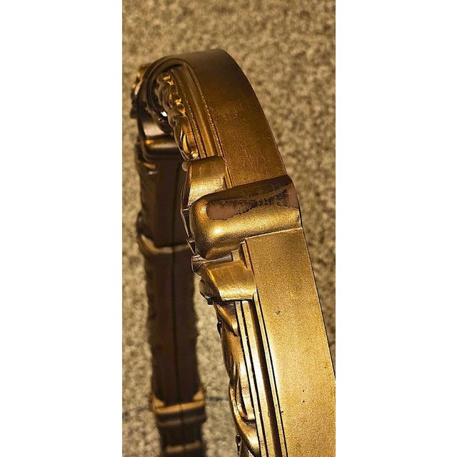 Vintage Hollywood Regency Gilded Triple Oval Wall Mirror – 66.5" Wide For Sale - Image 16 of 18