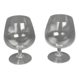 Crystal Cognac Glasses, Set of 2 For Sale