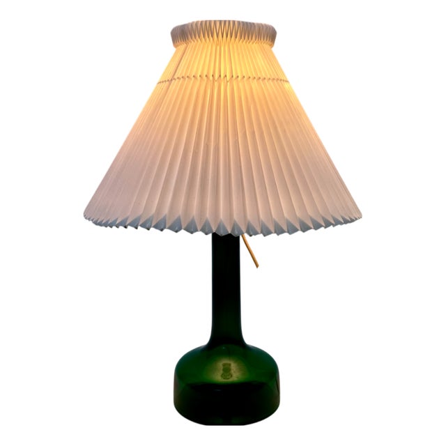 Early Edition of Model 302 Table Lamp in Glass by Gunnar Biilmann-Petersen for Le Klint & Holmegaard, Denmark, 1962 For Sale