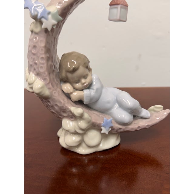 Cream Antonio Ramos for Lladró Heavenly Slumber Boy Porcelain Figurine For Sale - Image 8 of 12
