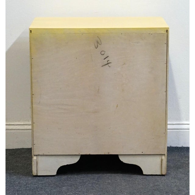Late 20th Century Link Taylor Yellow Cream MCM Mid Century Modern 22" Two Drawer Open Cabinet Nightstand 3014 For Sale - Image 11 of 13