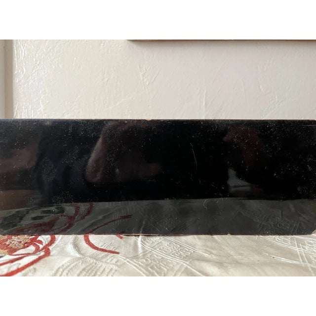 Paint Antique 14" Japanese Meiji Maki-e Lacquer Fubako Document Box Bird & Blossoms For Sale - Image 7 of 10