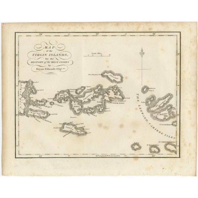 Antique Caribbean Maps of St. Kitts, Antigua, Virgin Islands & Tobago, 1818, Set of 4 For Sale - Image 3 of 10