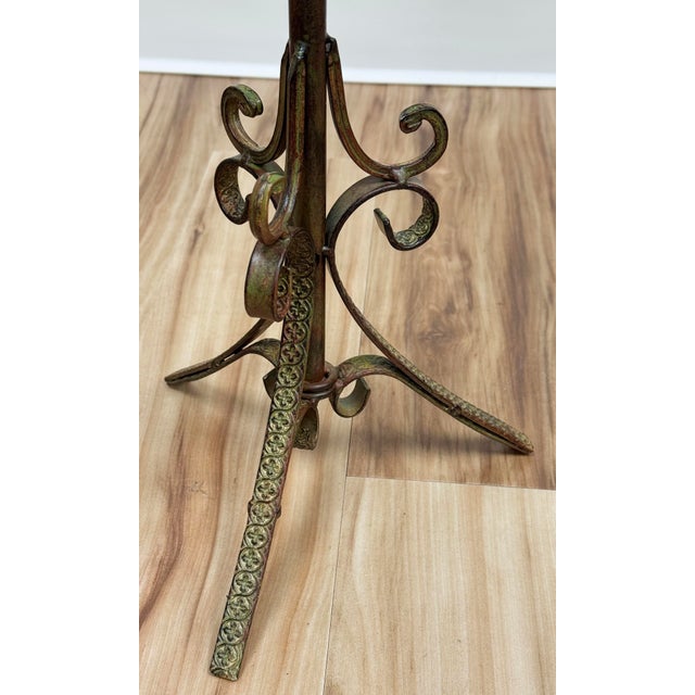 Vintage Gothic Style Iron Candle or Plant Stand For Sale - Image 9 of 9