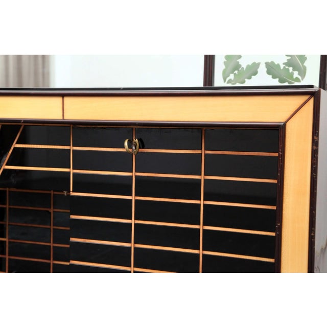 Black Sideboard with Mirror by Luigi Brusotti, 1940s, Set of 2 For Sale - Image 8 of 14