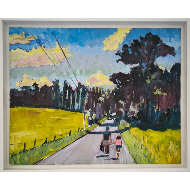 Linda Clerget, Sun on the Countryside, Oil, Framed For Sale - Image 12 of 12