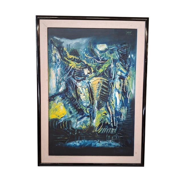 G. Aprosi, Informal Abstract Composition, 1980, Painting on Canvas, Framed For Sale - Image 11 of 11