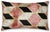 Mid-Century Modern Blush Geometric Silk Velvet Lumbar Pillow 16x24 | Handmade Designer Accent Pillow For Sale - Image 3 of 7