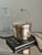 Mid-Century Modern Vintage Silver-Plate Ice Bucket With Sculptural Swing Handle For Sale - Image 3 of 8