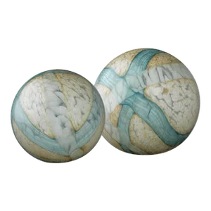 Jamie Young Cosmos Glass Balls in Blue - Set of 2