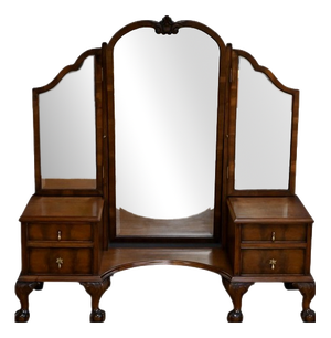 Chippendale Style Walnut Dressing Table, England, 1930s