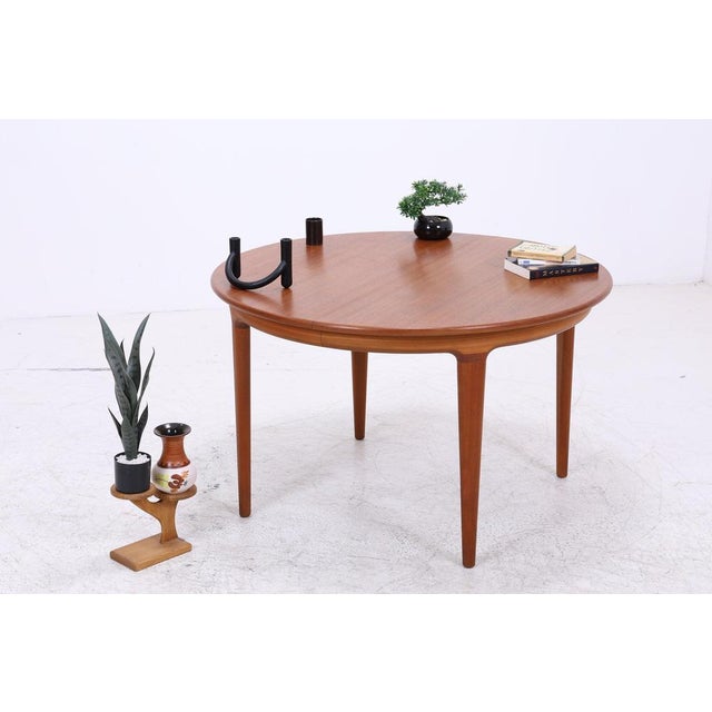 Vintage Danish Extendable Dining Table in Teak by Johannes Andersen, 1960s For Sale - Image 4 of 16