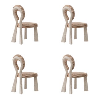 Mary Dining Chairs with Upholstered Legs by Ottiu, Set of 4 For Sale
