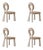Mary Dining Chairs with Upholstered Legs by Ottiu, Set of 4 For Sale