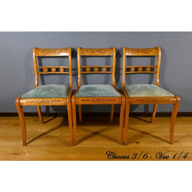 Speckled Maple Chairs, Set of 6 For Sale - Image 5 of 18