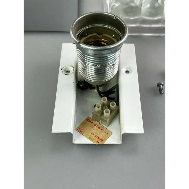 Mid-Century Space Age Wall Lamp in Ice Glass from Hustadt Leuchten For Sale - Image 12 of 13