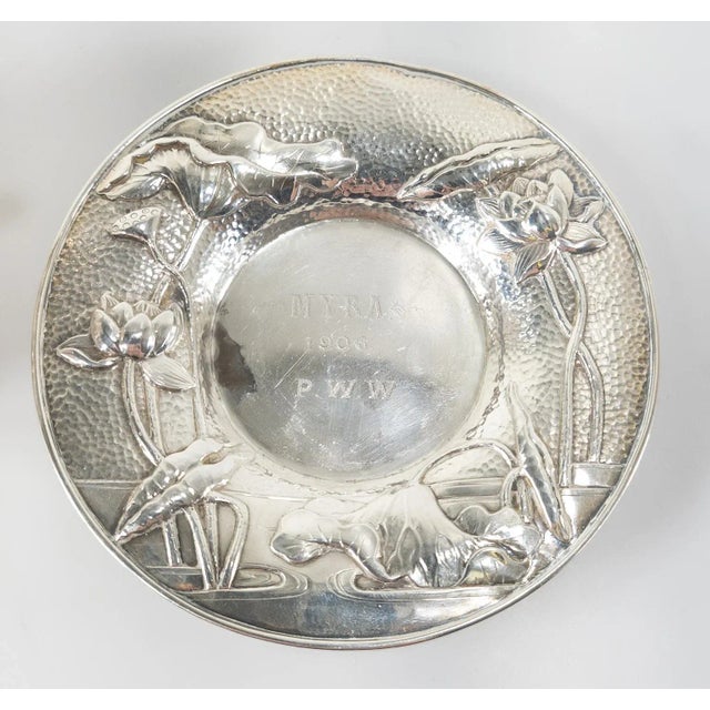 Metal Japanese Sterling Silver Lotus Bowl by Yokohama for Arthur & Bond For Sale - Image 7 of 13