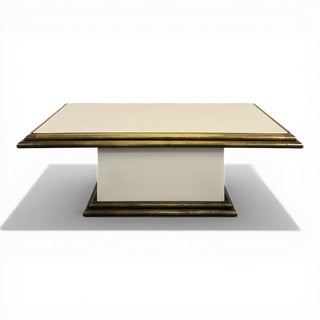 Brass Tubing and Laminate Coffee Table, 1980s For Sale