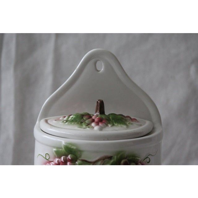 Green Ceramic Salt Box and Food Container, 1980s, Set of 2 For Sale - Image 8 of 18