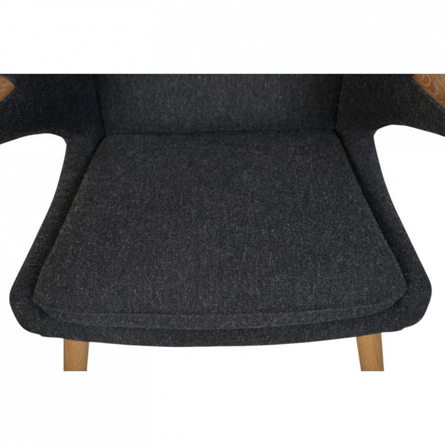 Set of Papa Bear Chair and Ottoman in Grey Hallingdal Fabric by Hans J. Wegner, 2025 For Sale - Image 4 of 18