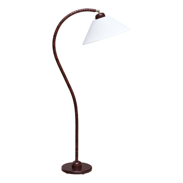 Sculptural Markslöjd Floor Lamp in Beech Wood, Sweden, 1960s For Sale