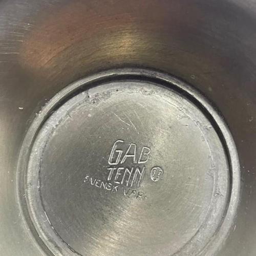 Metal Swedish Modern Pewter Vase from Gab Guldsmedsaktiebolaget, 1940s For Sale - Image 7 of 8