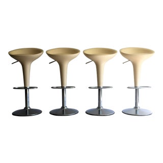 Magis Chrome Adjustable "Bombo" Stools - Set of 4 For Sale