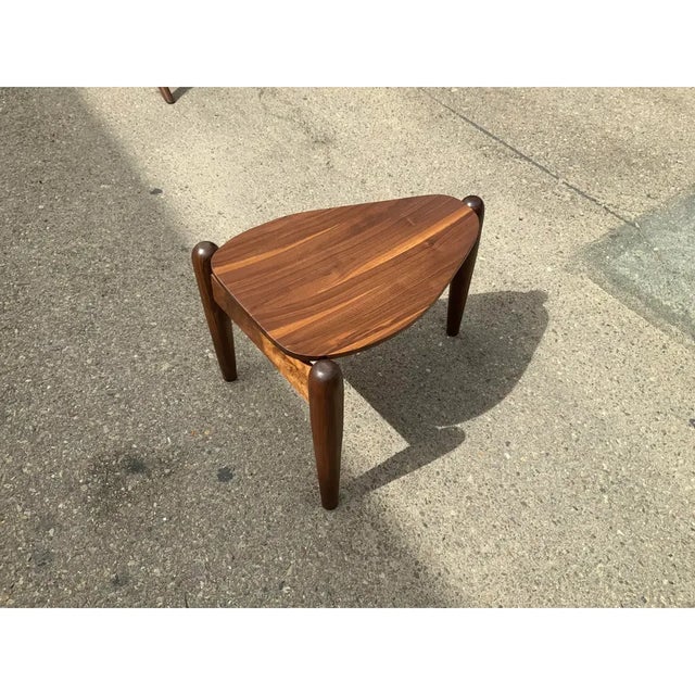 1970s Mid Century Modern Walnut Ottoman For Sale - Image 5 of 5