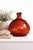 Mediterranean Vintage Spanish Amber Recycled Glass Demijohn Vase – Handcrafted Tangerine Art Glass Vessel For Sale - Image 3 of 7